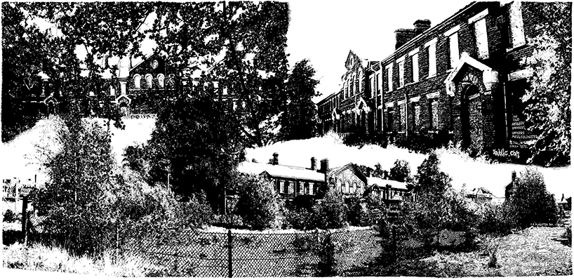 snublic drawing illustration artwork ink black and white topical political social satire satirical commission sketch pen cross hatch limited edition giclee prints available £60 townscape colchester scene urban ancient barracks